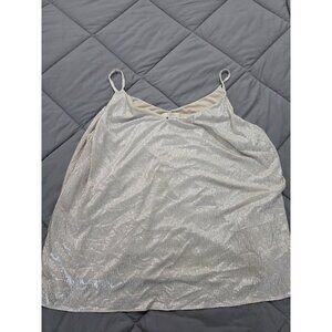 Women's Plus Sz 20/22 Loft Gold Cami Tank Top Sleeveless Lined